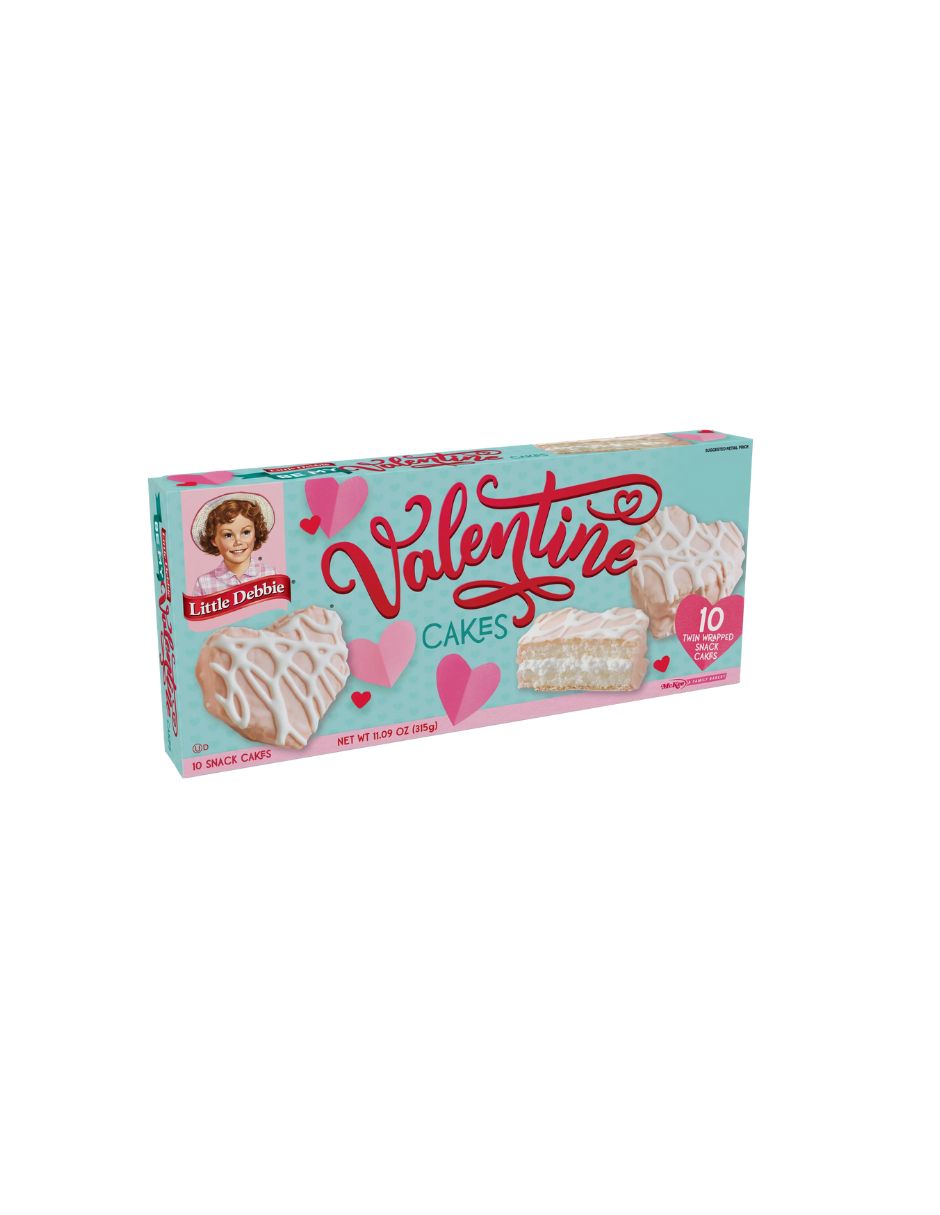 Little debbie san valentin sabor vainilla 10 panecitos