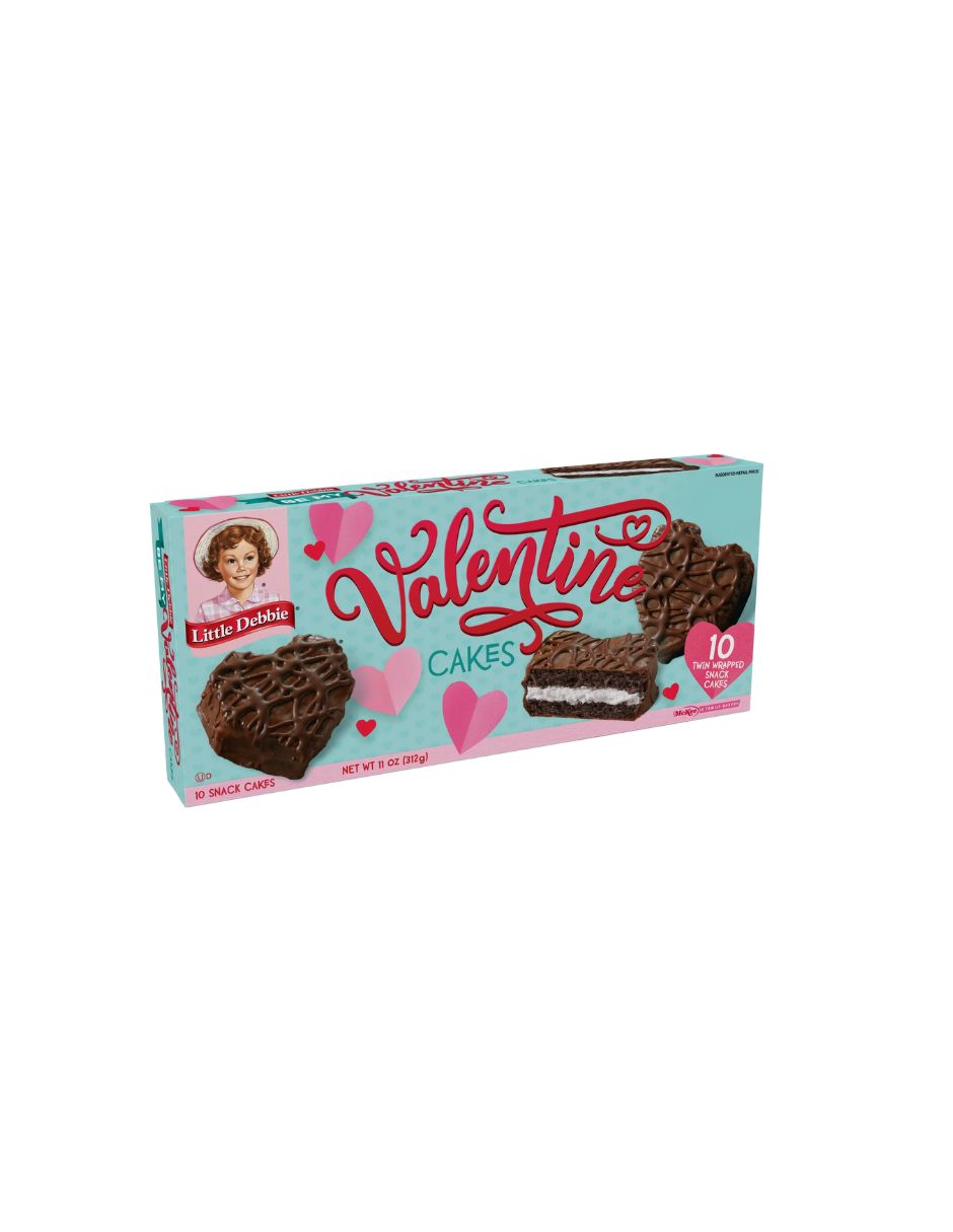 Little debbie san valentin sabor chocolate 10 panecitos