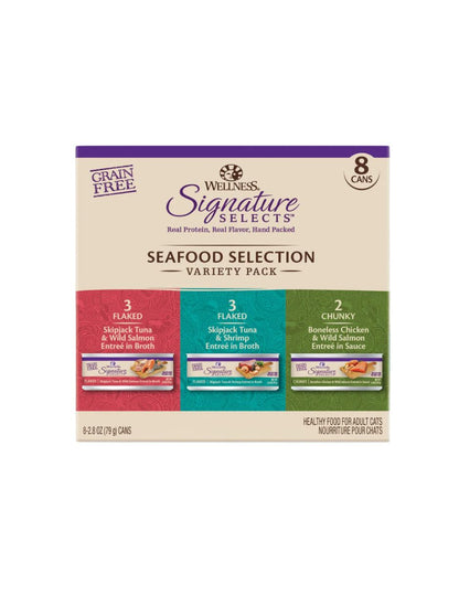 Wellness Signature Select Seafood Grain Free Comida para gatos 79grs 8 latas