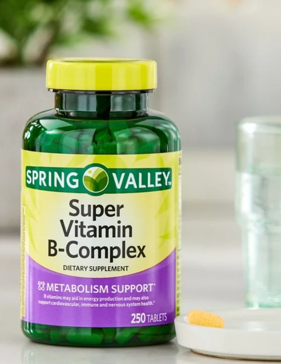 Spring Valley  Super Vitamina B-Complex Suplemento Dietético Tabletas, 250 Caps