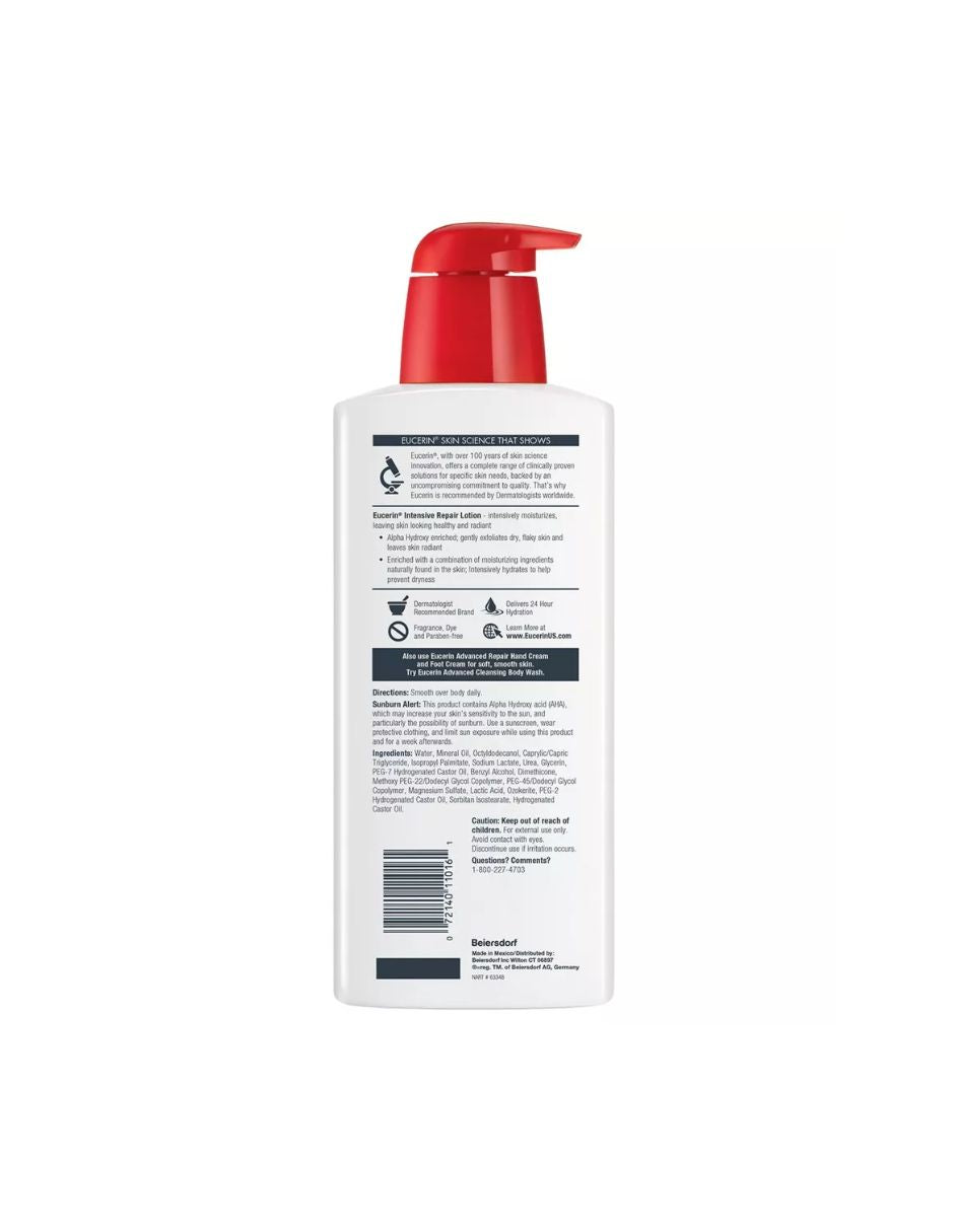 Eucerin Loción Corporal Reparadora Intensiva para Pieles Secas sin olor 500ml