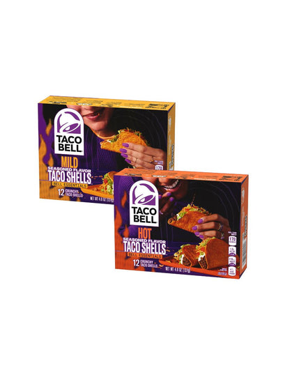 Taco Bell conchas de taco de sabor sazonadados, 12 unidades