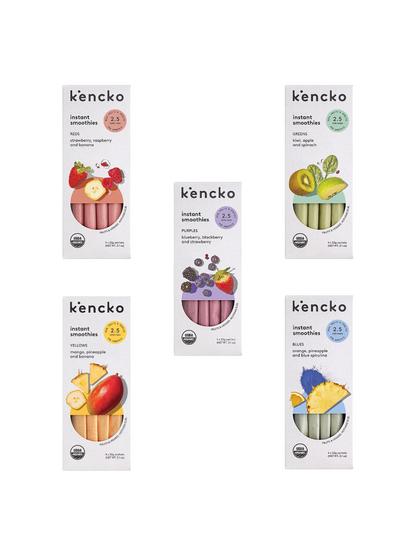 Kencko Batidos instantáneos orgánicos de frutas y verduras en polvo 4 sobres