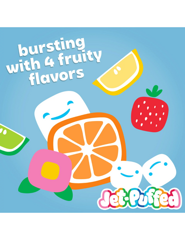 Jet Puffed Fruity-Fun Mini malvaviscos de naranja, fresa, limón y lima, bolsa 283gr