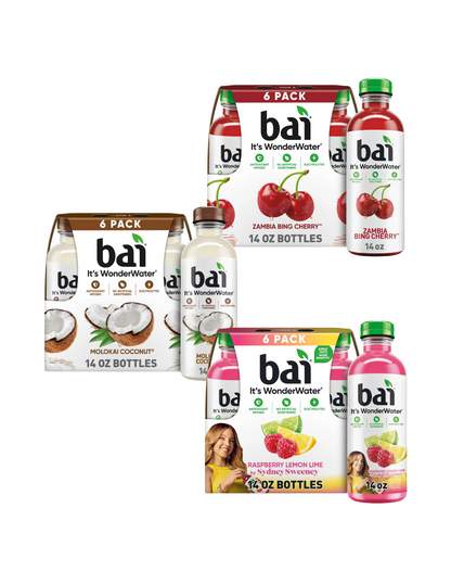 baí bebida con infusión antioxidante botellas de 414ml, 6 pack