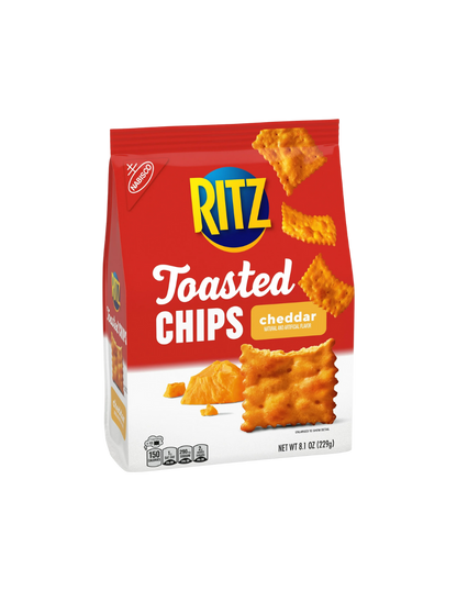 RITZ Toasted Chips Cheddar Crackers, 229g