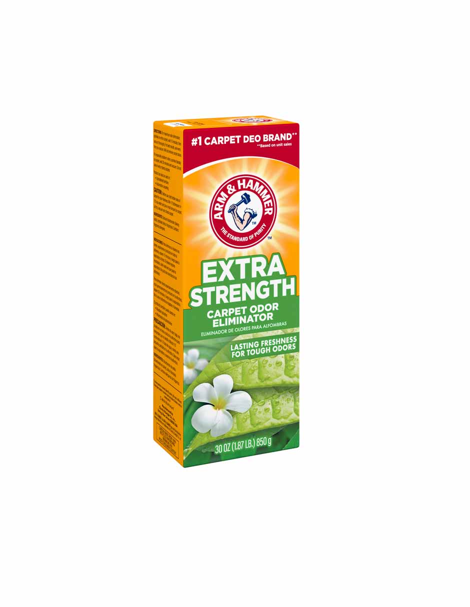 Arm & Hammer Eliminador de olores de alfombras, potencia extra 850gr