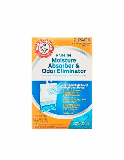 Arm & Hammer Clean Burst absorbente de humedad colgante para armarios 2 pack