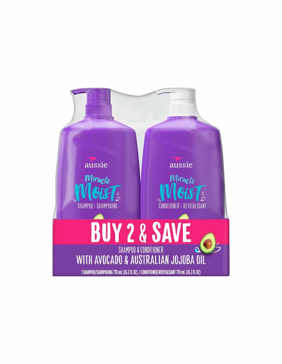 Aussie Miracle Juego de champú y acondicionador, aguacate y jojoba 778ml