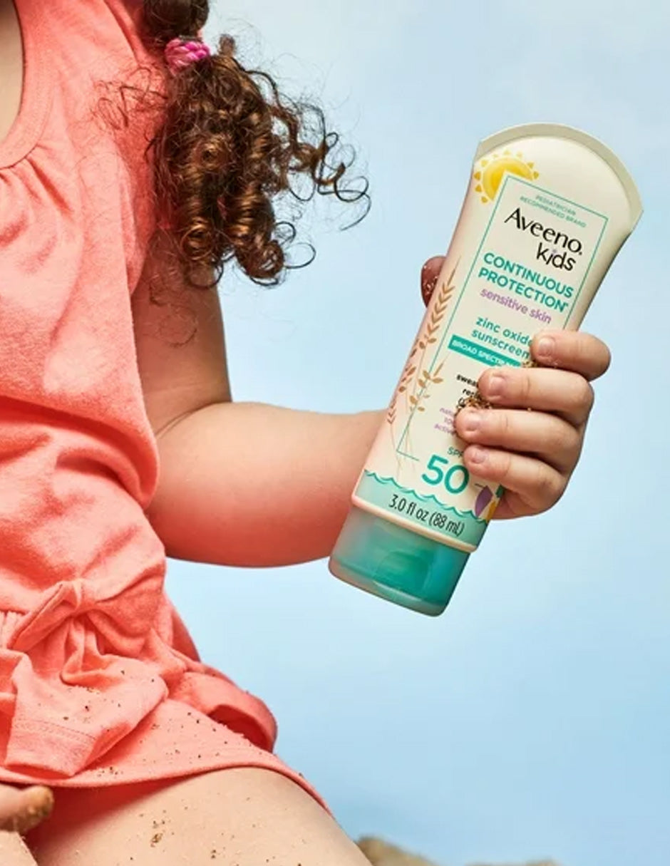 Aveeno Kids Protector solar mineral de protección continua, amplio espectro SPF 50 88ml