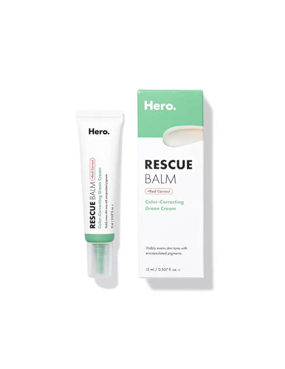 Hero Cosmetics Rescue Balm Bálsamo con color verde - Red Correct  15 ml