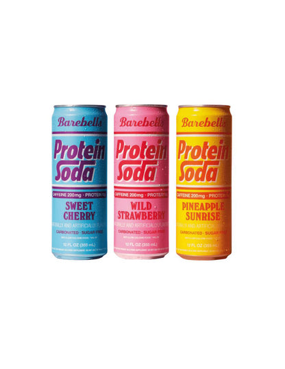 Refresco proteico con cafeína y sin azúcar Barebells pack 3