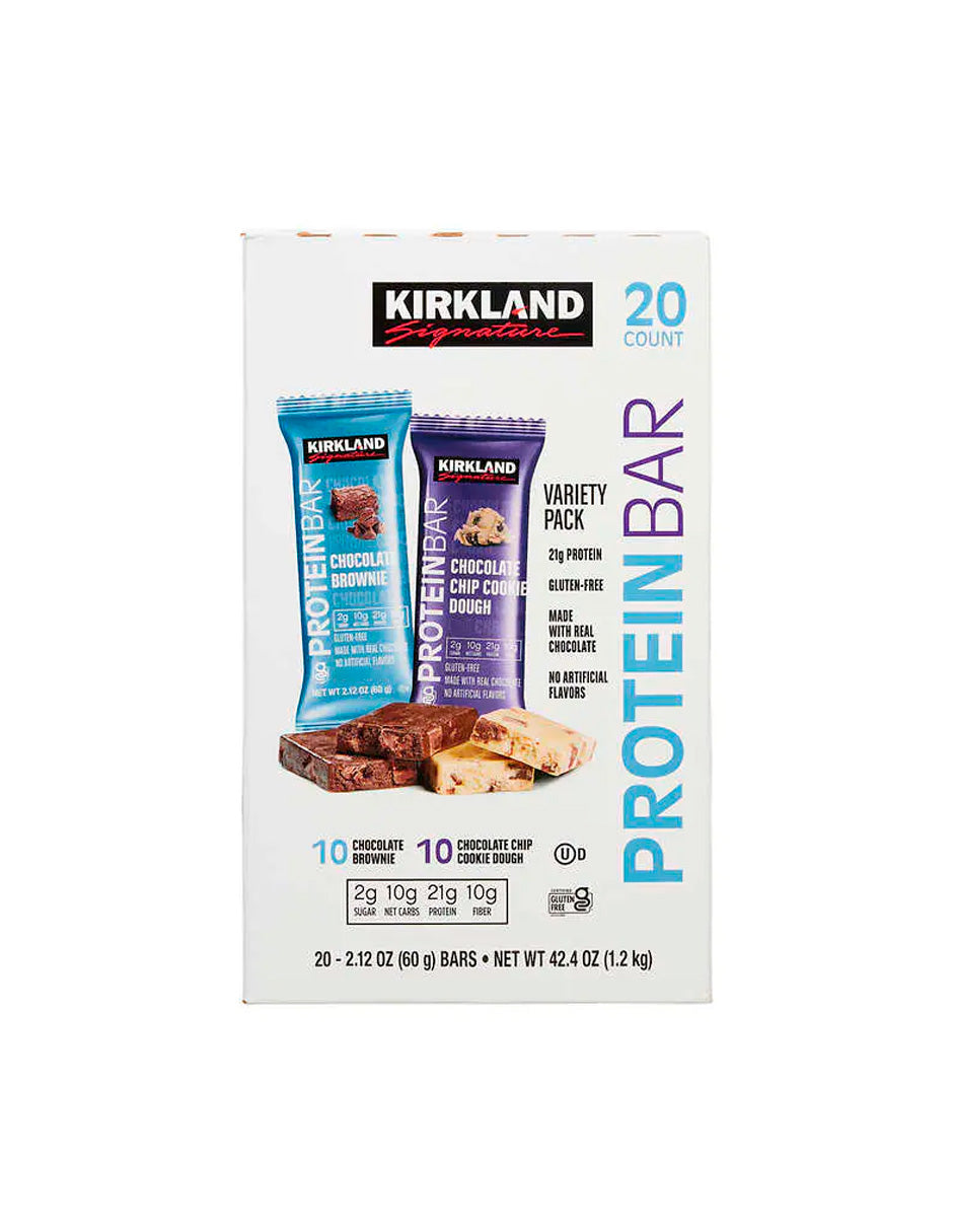 Barra de proteína Kirkland Signature, paquete variado, 20 piezas