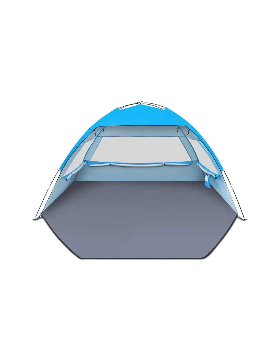 Gorich Carpa de campaña para protección solar UV en la playa, para 4 personas, azul