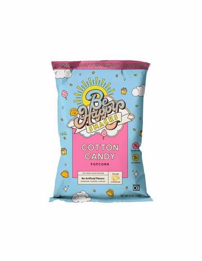 Be Happy Snacks palomitas sabor algodón de azúcar, sin gluten 142gr