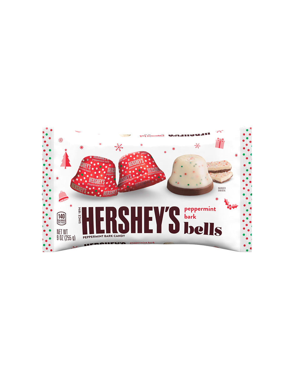 Hersheys peppermint bark bells 255gr