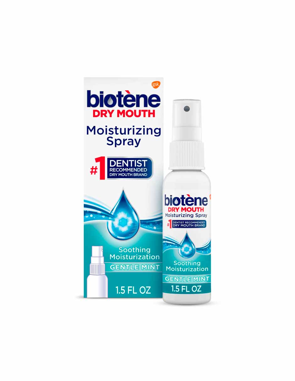 Biotene Spray humectante para boca seca menta suave, 443ml