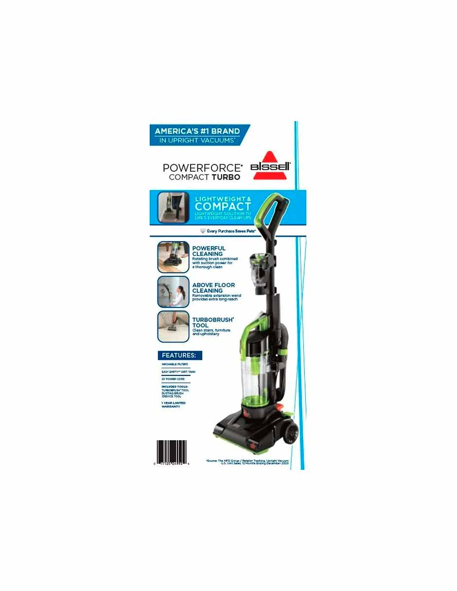 BISSELL Power Force Compact aspiradora sin bolsa Turbo Brush