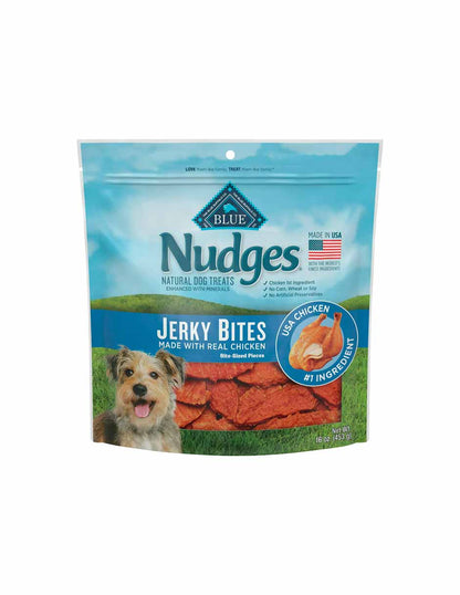 Blue Buffalo Nudges Jerry Bites premios para perros sabor pollo 453gr