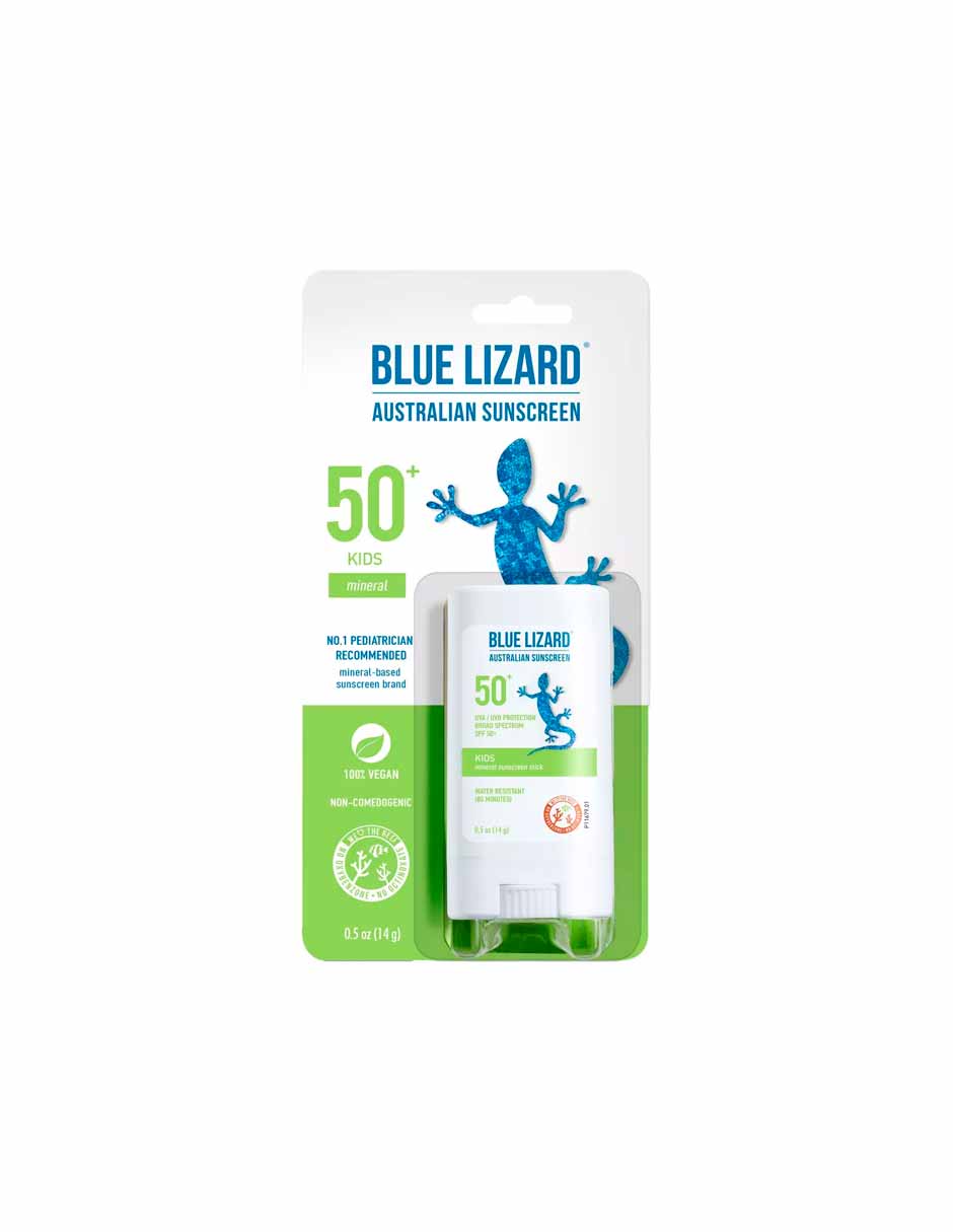 Blue Lizard Protector solar mineral para niños rostro y cuerpo SPF 50 ...