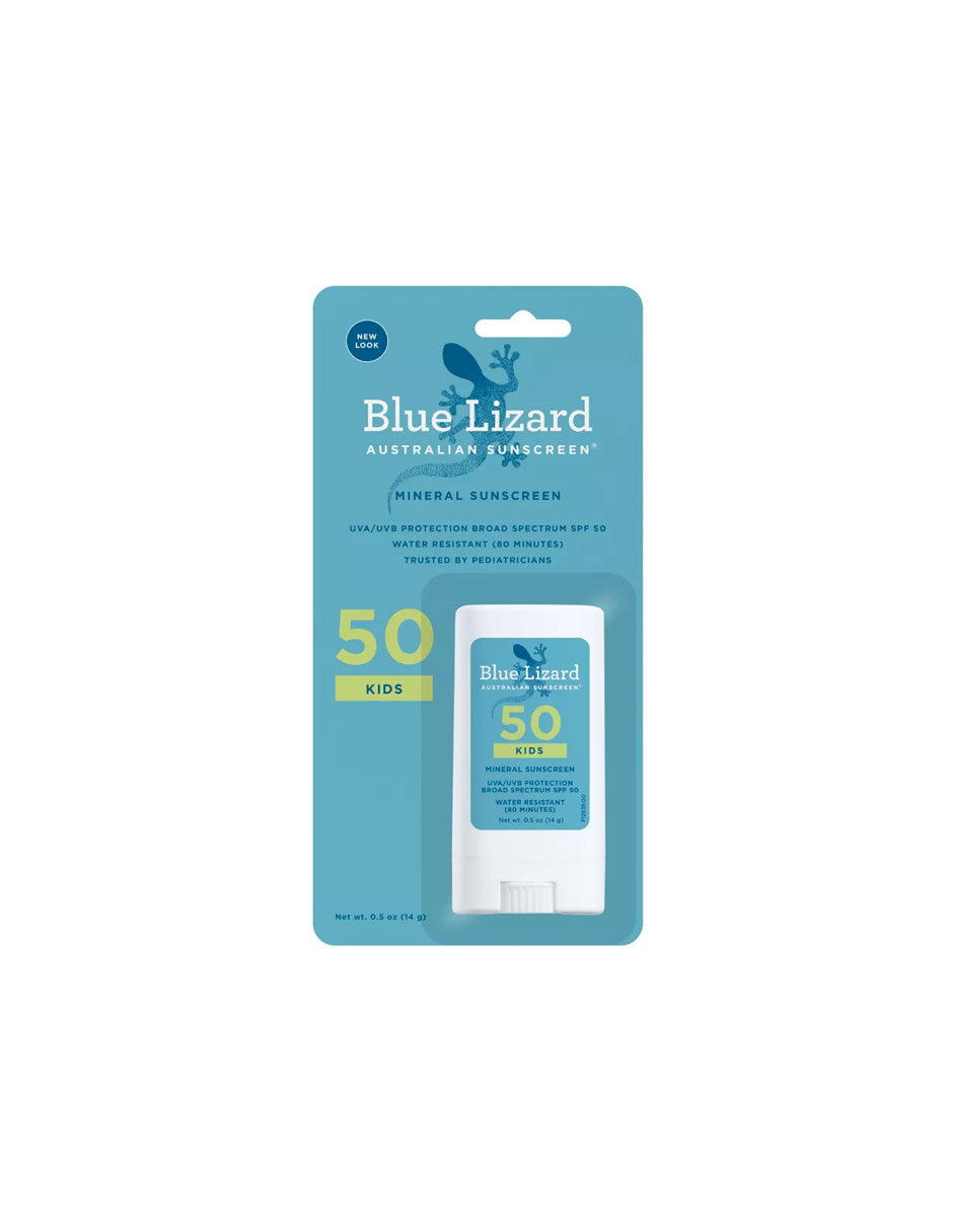 Blue Lizard Protector solar mineral para niños rostro y cuerpo SPF 50, 14gr