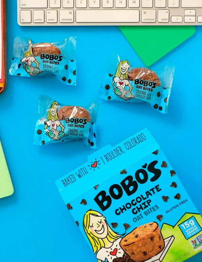 Bobo's avena bites sabor chispas chocolate paquete de 5 185gr