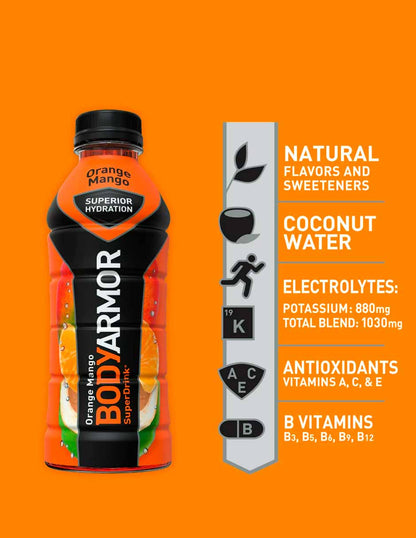 BODYARMOR LYTE orange mango 355 ml pack de 8