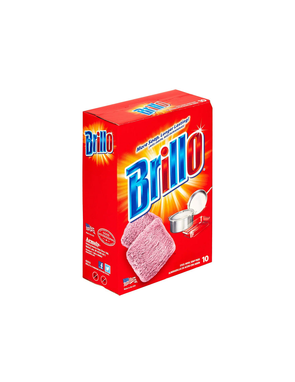 Brillo Jabón de Lana de Acero 10 Unidades