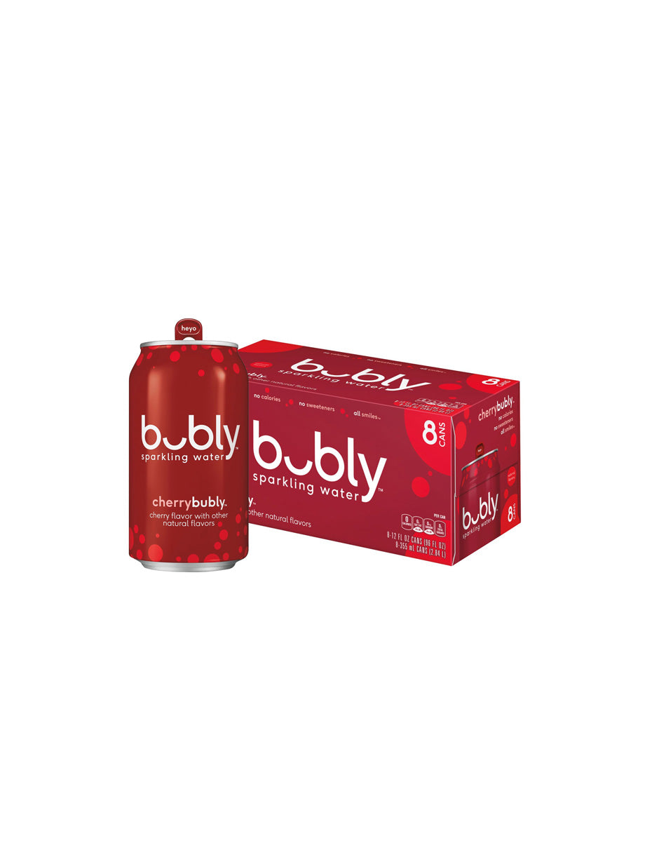 Bubly agua mineral saborizada pack 8 latas