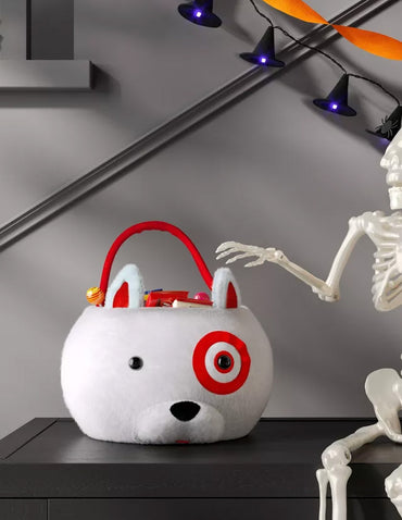 Canasta para Dulces de Halloween Perro Bullseye 30 cm