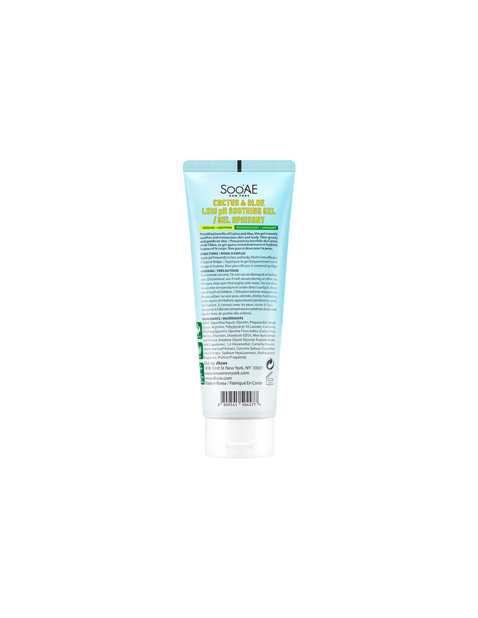 Gel calmante de bajo pH Soo'AE CACTUS & ALOE 200gr