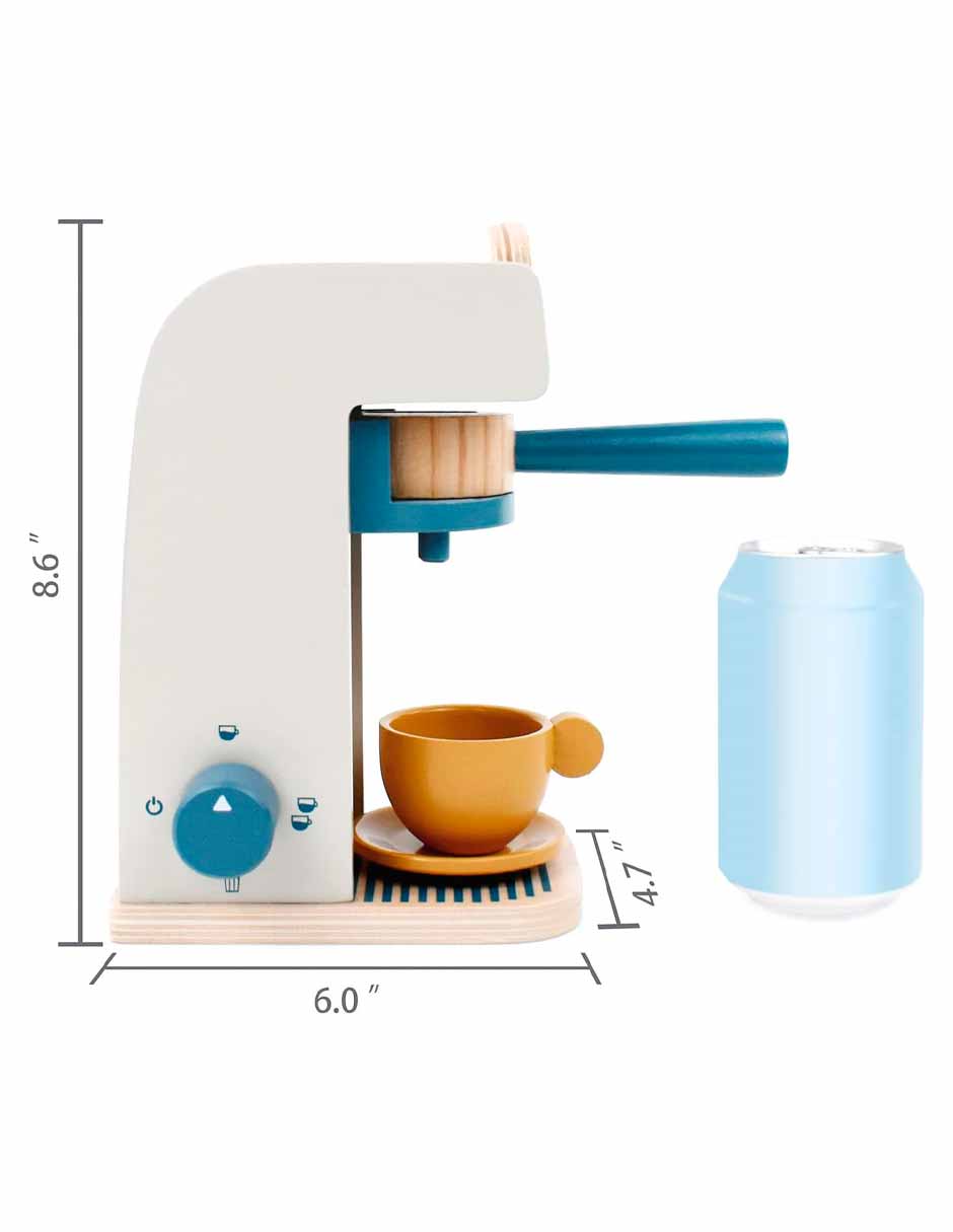 PairPear Cafetera de juguete de madera 13 piezas