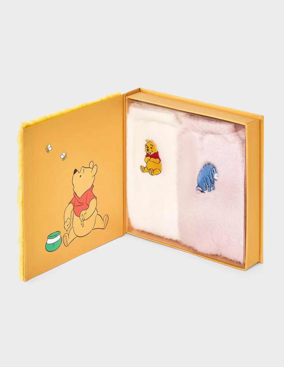 Caja de calcetines de mujer Winnie the Pooh 4-10