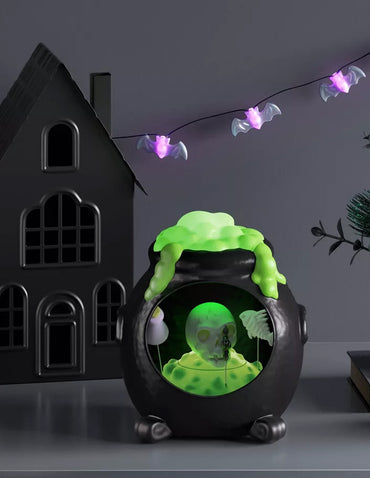 Caldero de Halloween con Luz y Sonido 16 cm Decorativo