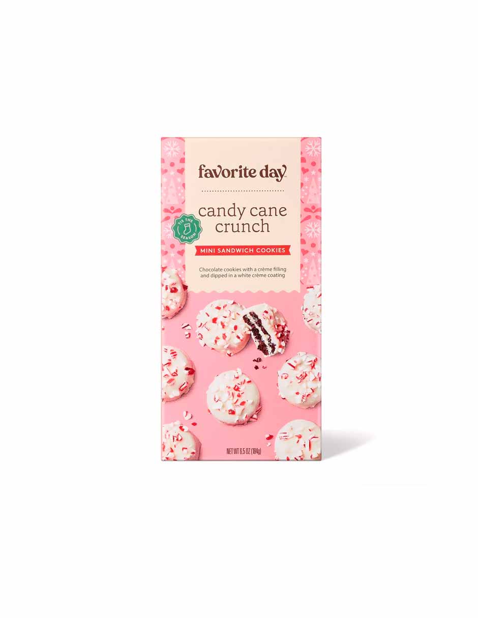 Favorite Day Minigalletas tipo sándwich sabor bastón de caramelo 184gr