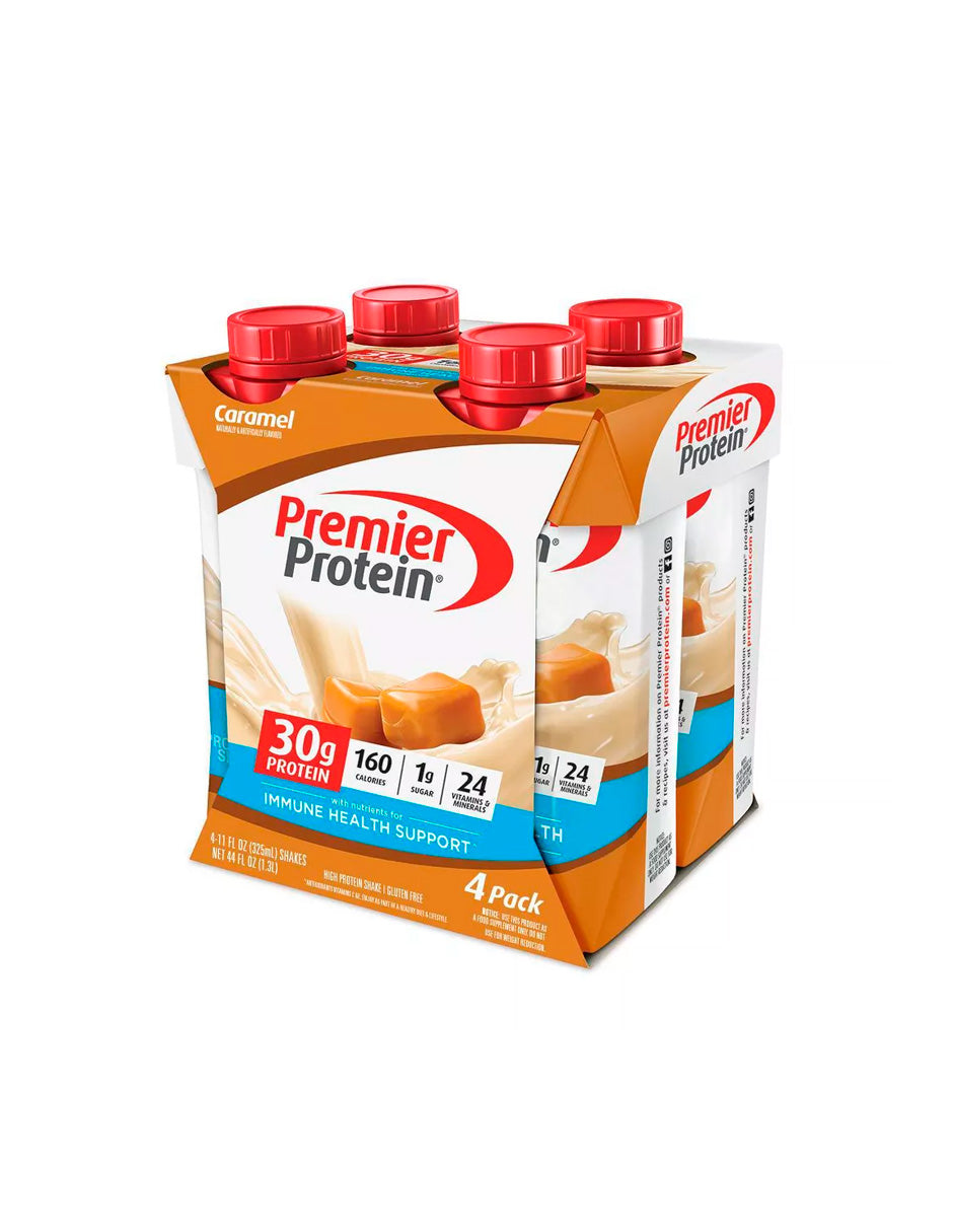 Premier protein batido alto en proteínas de caramelo 325ml 4 unidades