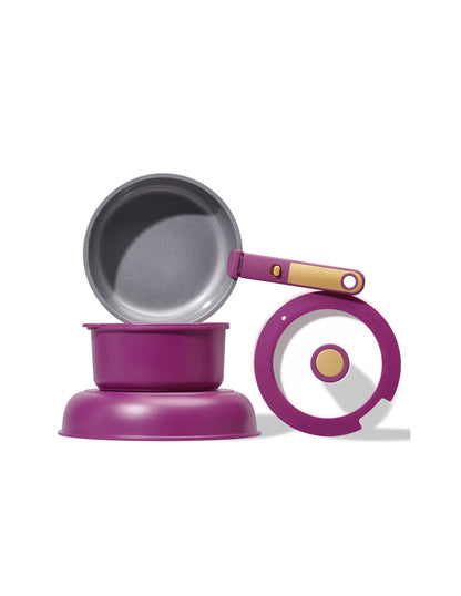 Batería Desmontable 6 Piezas Carote Cerámica Color Violeta