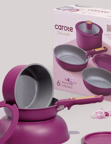 Batería Desmontable 6 Piezas Carote Cerámica Color Violeta