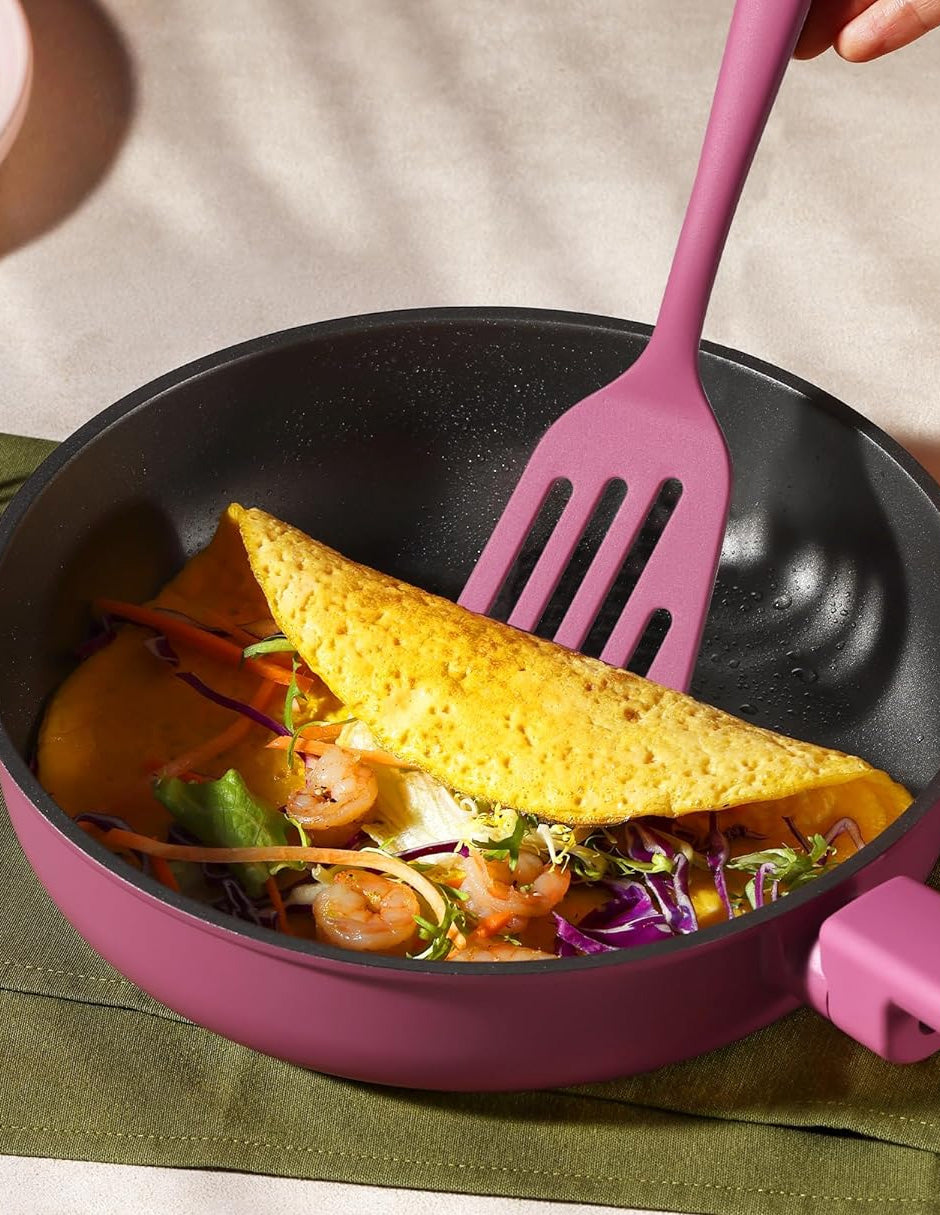 CAROTE Juego de Cocina Antiadherente 17 Piezas Magenta