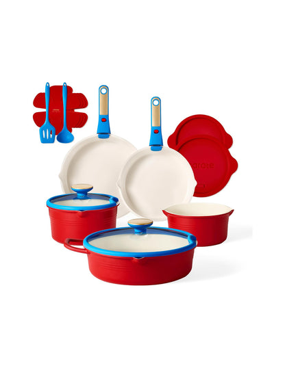 Juego de ollas y sartenes antiadherentes CAROTE 17 piezas