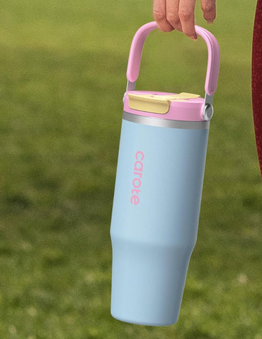 Botellas térmicas CAROTE 3 pzas con popote y tapa