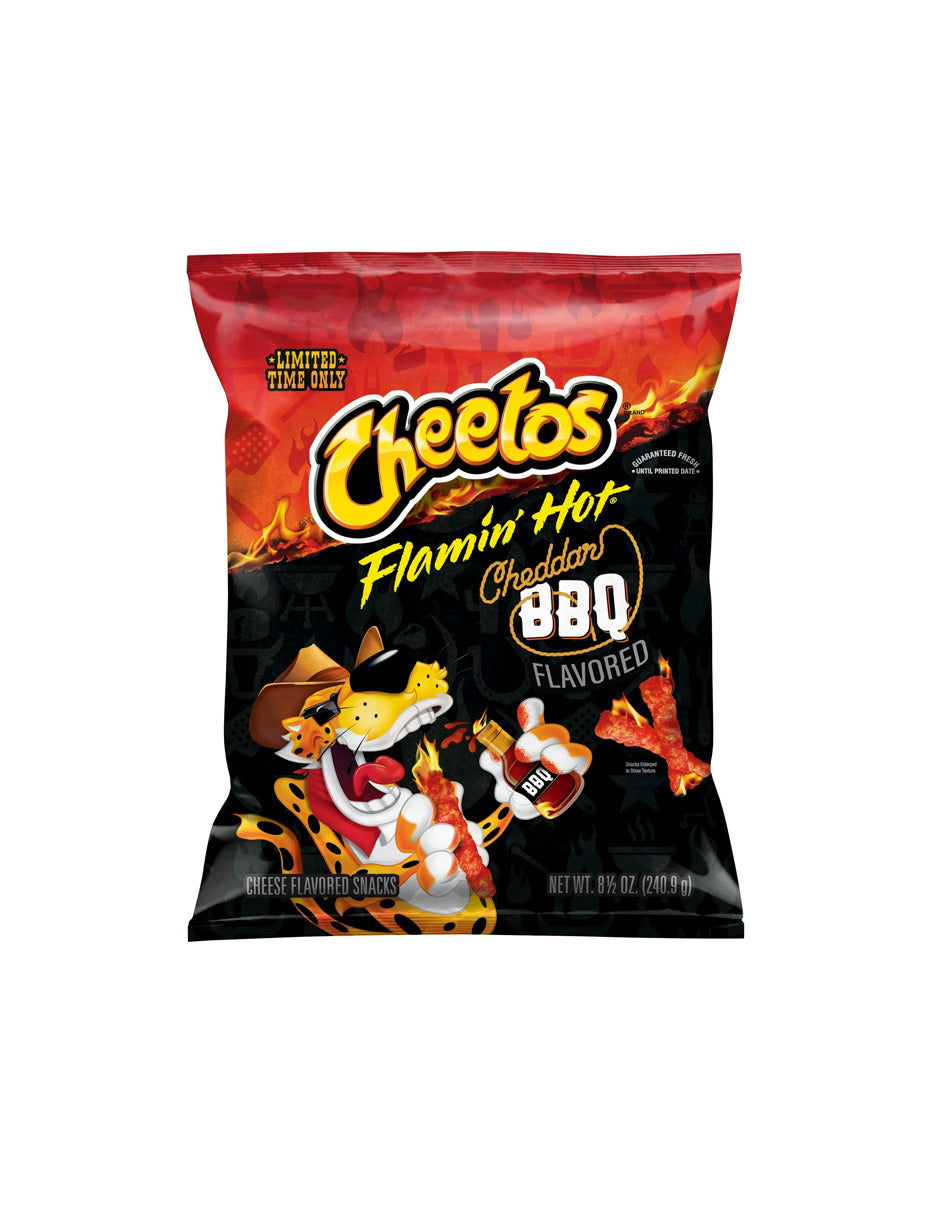 Cheetos Edición Limitada Flamin’ Hot Cheddar BBQ 240 g