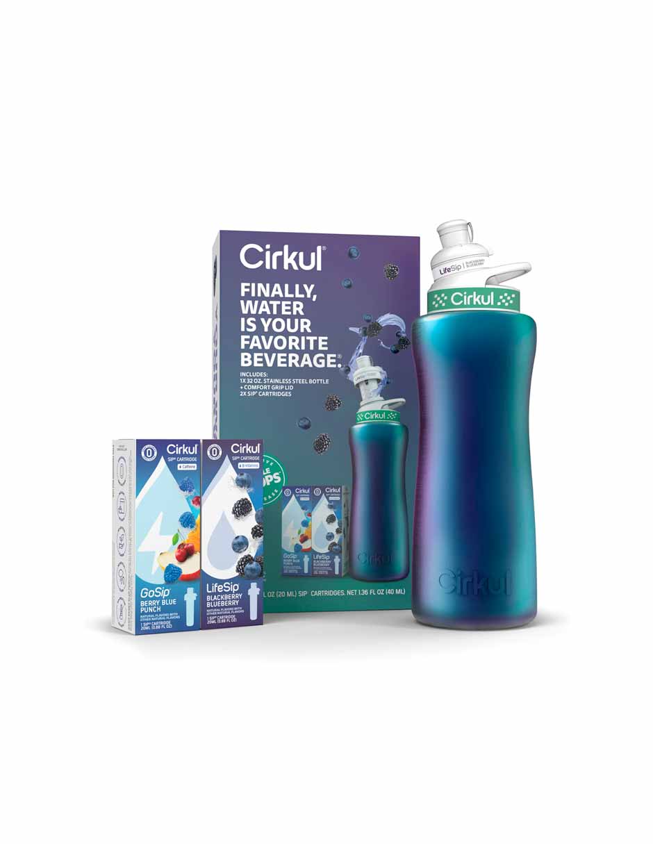 Cirkul Kit bolleta 946ml Chameleon acero inoxidable con 2 cartuchos de sabor