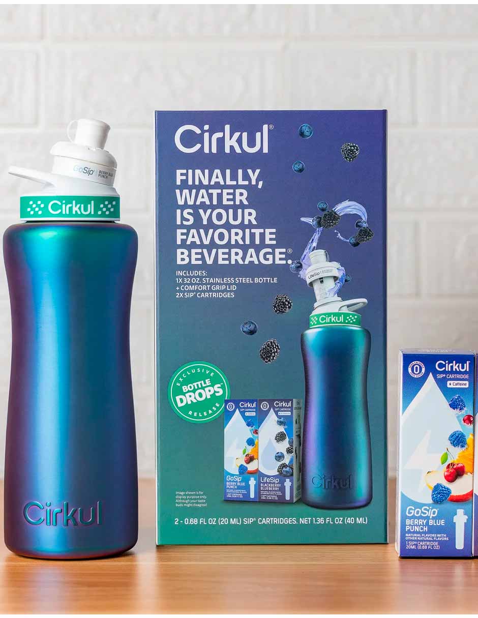 Cirkul Kit bolleta 946ml Chameleon acero inoxidable con 2 cartuchos de sabor