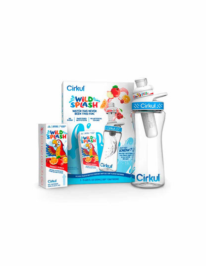 Cirkul Kit de inicio de botella 473ml con 1 cartucho de sabor Wild Splash Parrot Punch