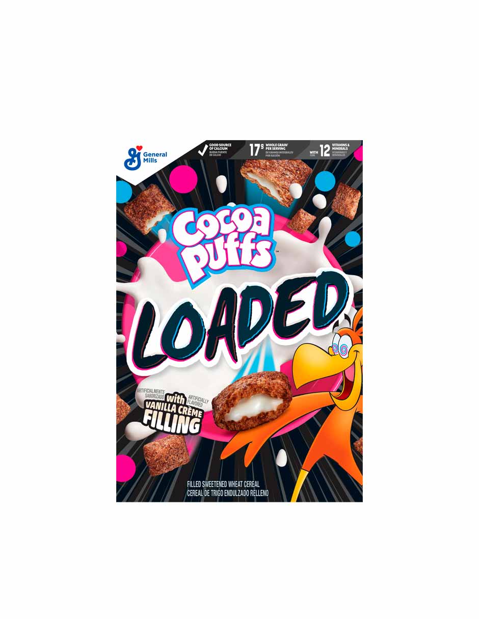 Cereal Cocoa Puff Loaded relleno de crema de vainilla 428gr