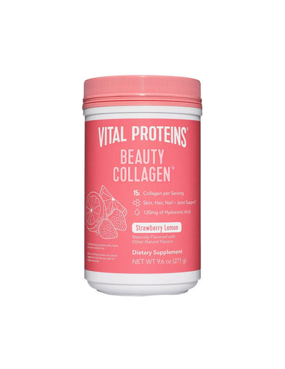 Suplementos dietéticos de colágeno de belleza Vital Proteins, fresa y limón 271gr