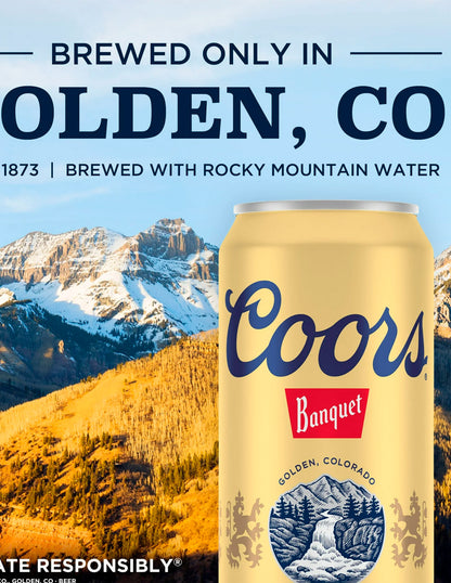 Coors Banquet Cerveza 12 pack