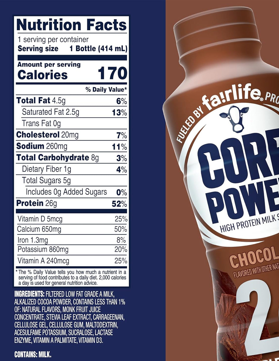 Batido de Proteína Core Power Chocolate Paquete 12 de 118ml