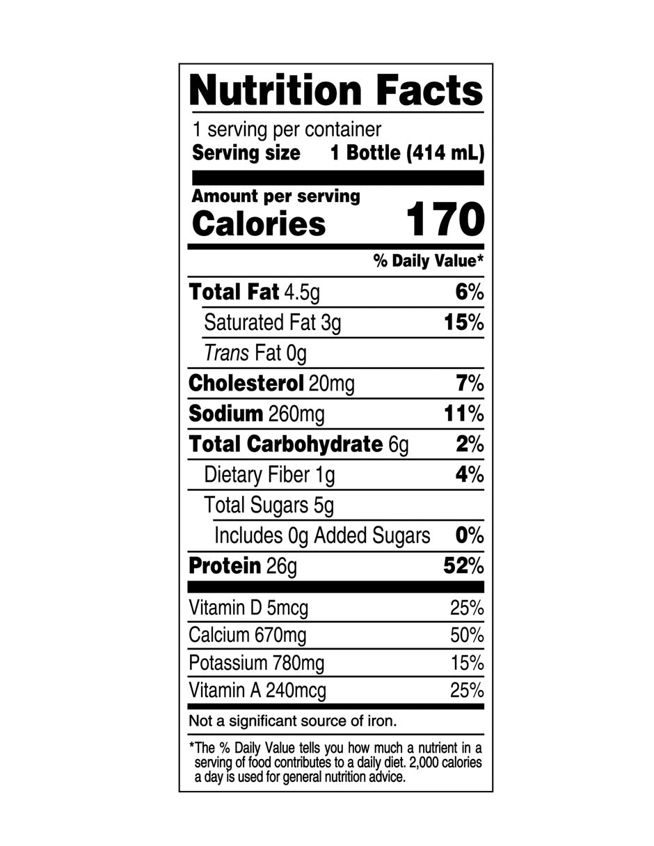 Batido de proteína Core Power con 26 g de proteína de fairlife Leche, 414ml